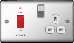 BG Polished Chrome Dp Switch 13a Socket 45a