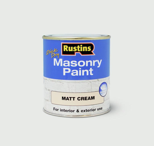 Rustins Masonry Paint 500ml Black