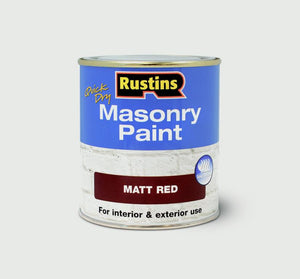 Rustins Masonry Paint 250ml Red