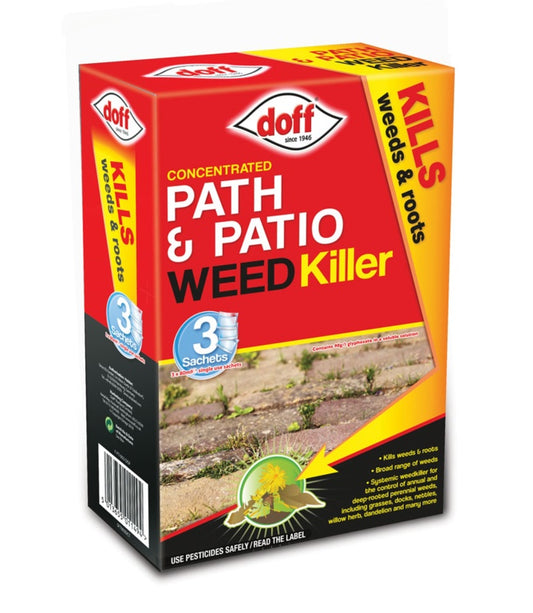 Doff Path & Patio Weedkiller 3 Sachet 3 x 80ml Concentrate