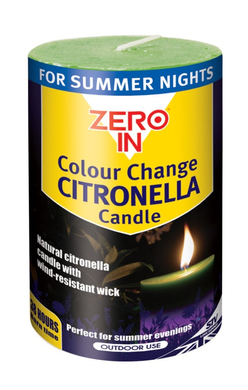 Zero In Citronella LED Colour Change Candle