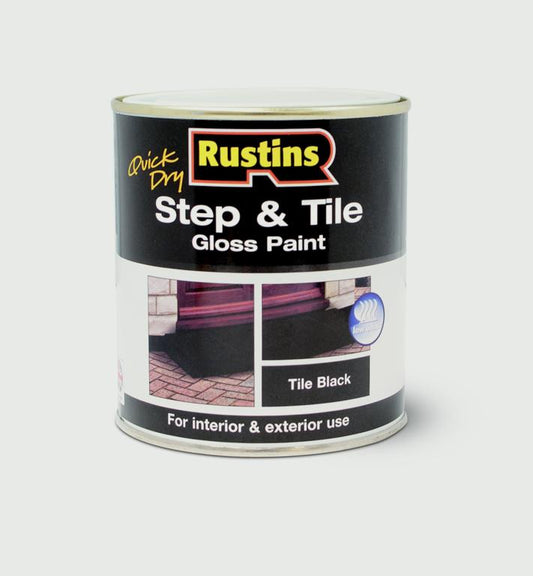 Rustins Quick Drying Step Tile Black 1L