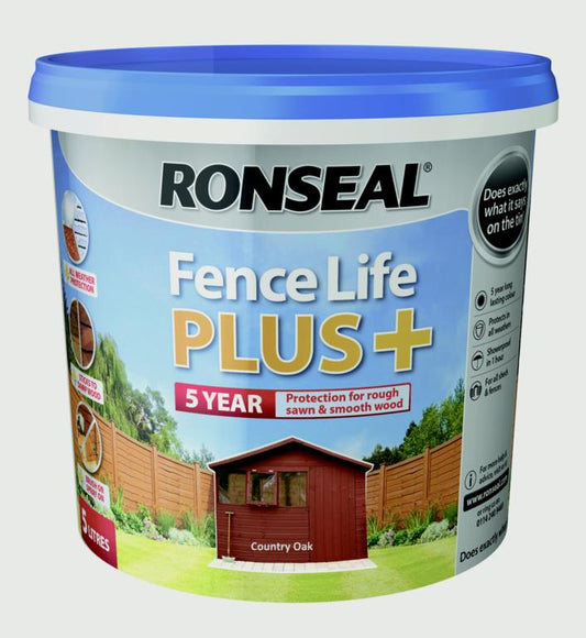 Ronseal Fence Life Plus 5L Country Oak