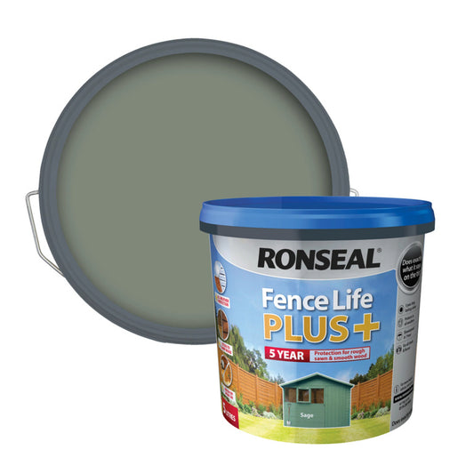 Ronseal Fence Life Plus 5L Sage