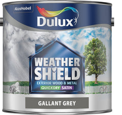 Dulux Weathershield Quick Dry Satin 2.5L Gallant Grey
