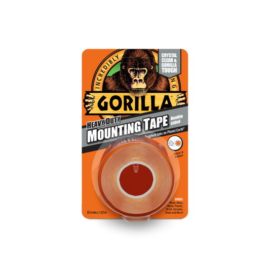 Gorilla Mounting Tape 1.5m Clear