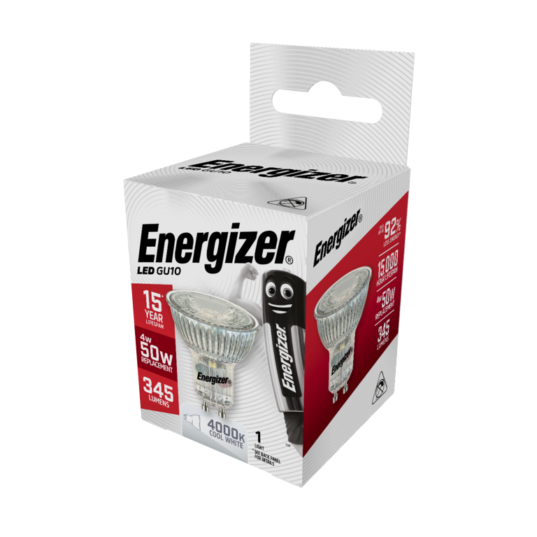 Energizer LED GU10 Cool White 36" 4w 345lm