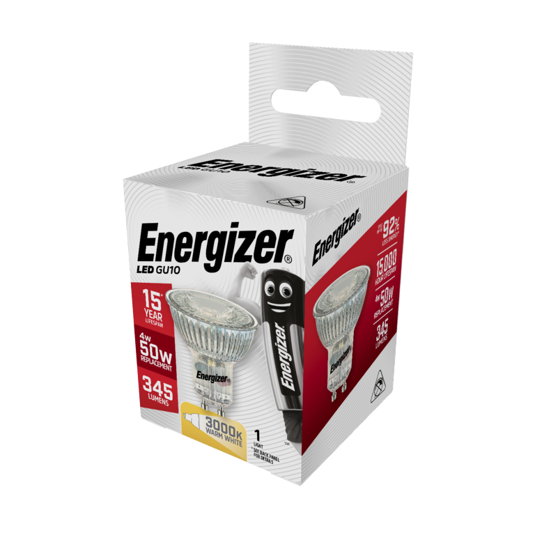 Energizer LED GU10 Warm White 36" 4w 345lm