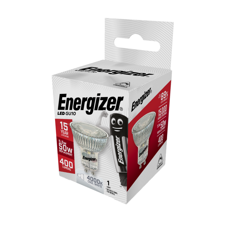 Energizer LED GU10 Cool White Dimm 5.5w 375lm