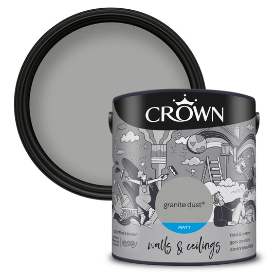 Crown Walls & Ceilings Matt 2.5L Granite Dust