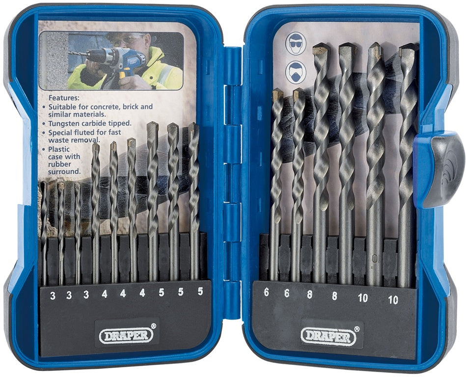 Draper Masonry Drill Bit Set 15 Piece