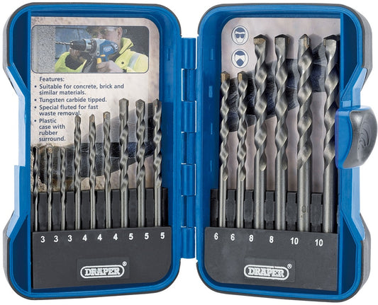 Draper Masonry Drill Bit Set 15 Piece