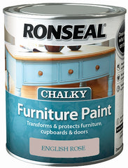 Ronseal Chalky Furniture Paint 750ml English Rose