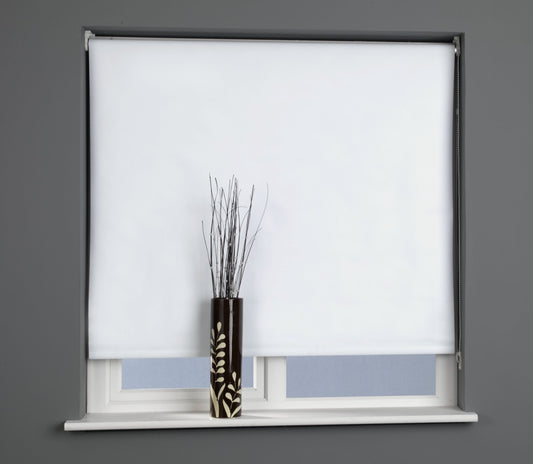 Universal Plain Black Out Roller Blind Snow White 60cm