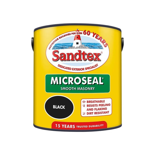 Sandtex Smooth Masonry Paint 2.5L Black