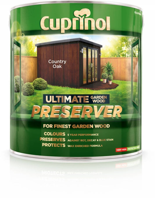 Cuprinol Ultimate Garden Wood Preserver 4L Autumn Brown