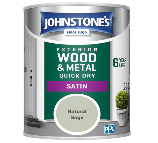 Johnstone's Exterior Quick Dry Satin 750ml Natural Sage