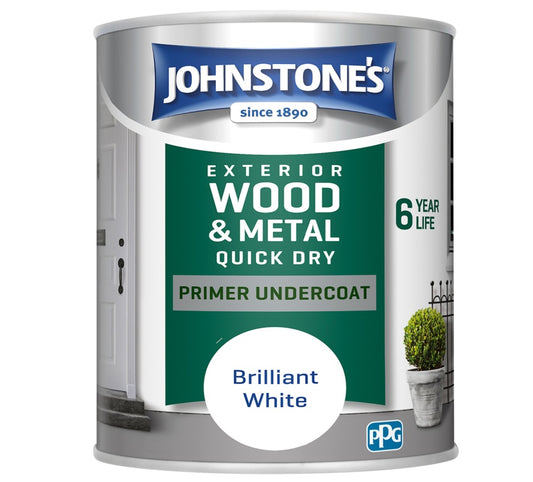 Johnstone's Exterior Primer Undercoat 750ml Brilliant White