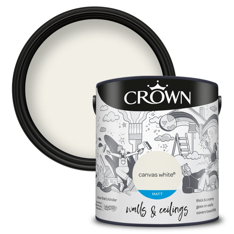 Crown Walls & Ceilings Matt 2.5L Canvas White