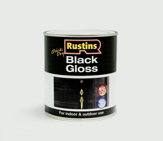 Rustins Quick Drying Black Gloss 500ml