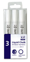 A Star Window Markers White Pack 3
