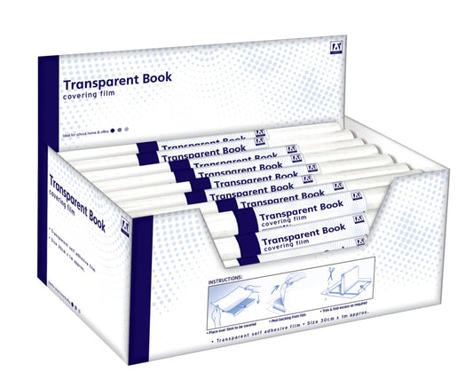 A Star Transparent Book Covering Film 30cm x 1m Approx