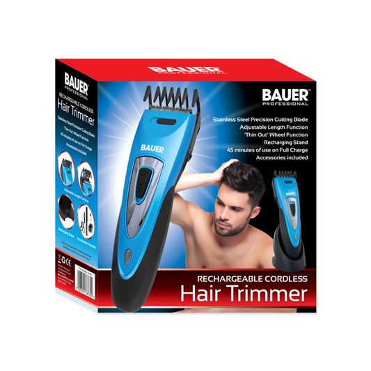 Bauer Rechargeable Cordless Hair Trimmer Metallic
