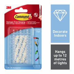 Command™ Clear Decorating Clips with Clear Strips 20 Clips / 24 Mini Strips