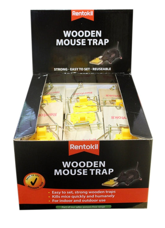 Rentokil Wooden Mouse Trap Single Loose Box