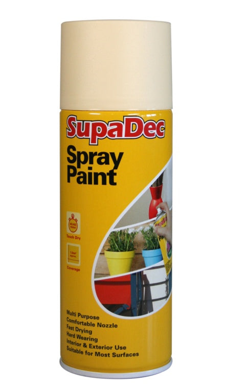 SupaDec Spray Paint 400ml Cream