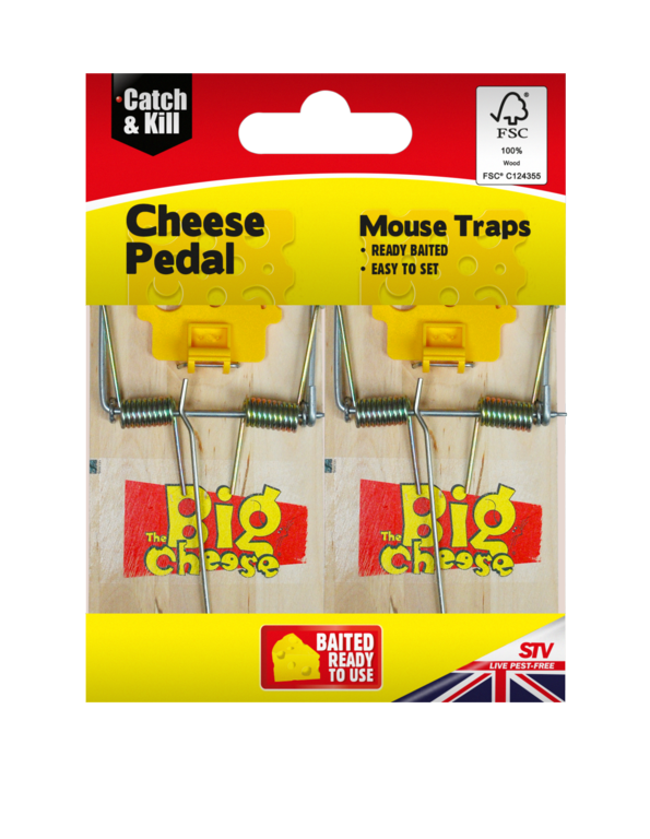 The Big Cheese Cheese Pedal Mouse Traps Twinpack