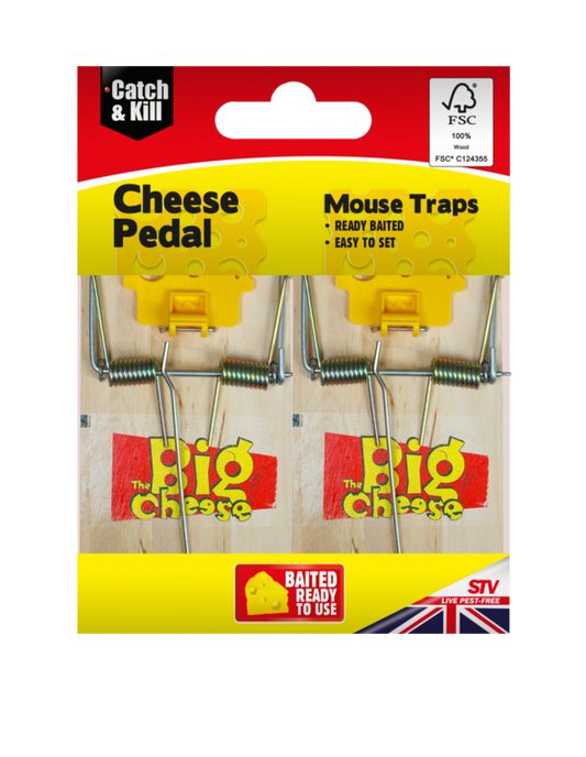 The Big Cheese Cheese Pedal Mouse Traps Twinpack