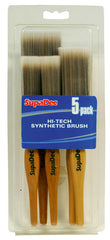 SupaDec Synthetic Brush Set 2x1"/25mm 2x1.5"/38mm 2"/50mm, 5 Piece