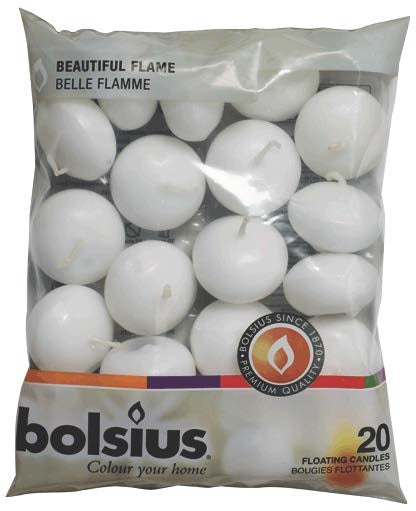 Bolsius Floating Candles Bag 20 White