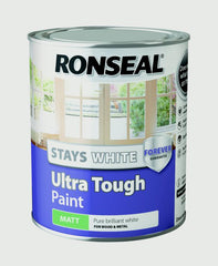 Ronseal Stays White Ultra Tough Paint 750ml White Gloss