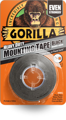 Gorilla Heavy Duty Double Sided Mounting Tape 1.5m Black