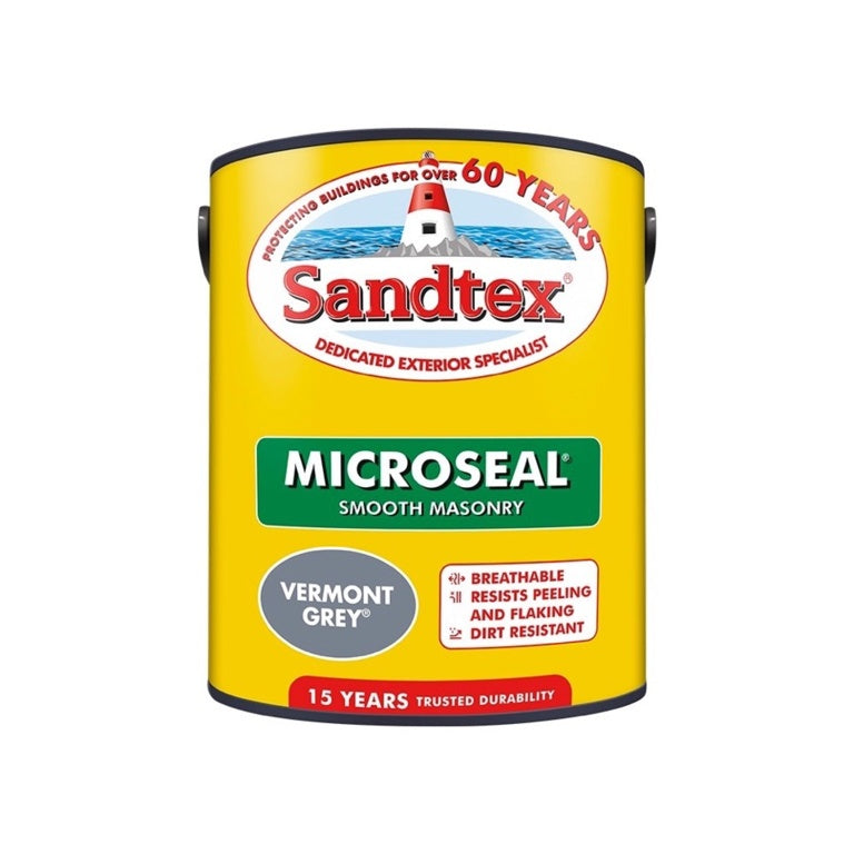 Sandtex Smooth Masonry Paint 5L Vermont Grey