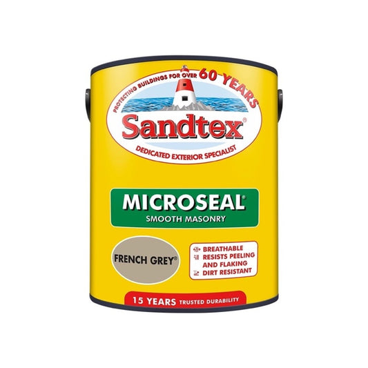 Sandtex Smooth Masonry Paint 5L French Grey