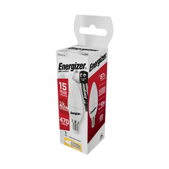 Energizer LED Candle Warm White E14 5.2w 470lm