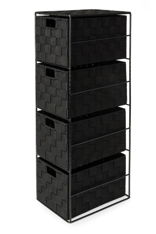 Blue Canyon Madrid 4 Drawer Cabinet Black