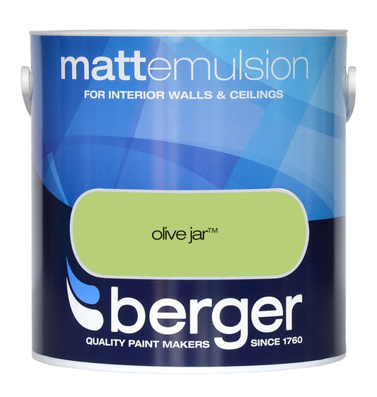 Berger Matt Emulsion 2.5L Olive Jar