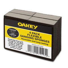 Oakey Black Flexible Sanding Sponges Coarse 60g/Very Coarse 36g Pack 4