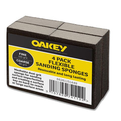 Oakey Black Flexible Sanding Sponges Fine 100g/Coarse 60g Pack 4