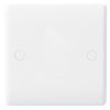 BG White Round Edge Blank Plate 1 Gang