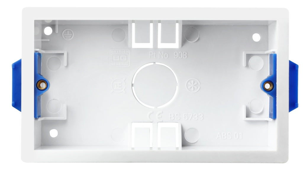 BG Rectangular Dry Lining Box 2 Gang 35mm