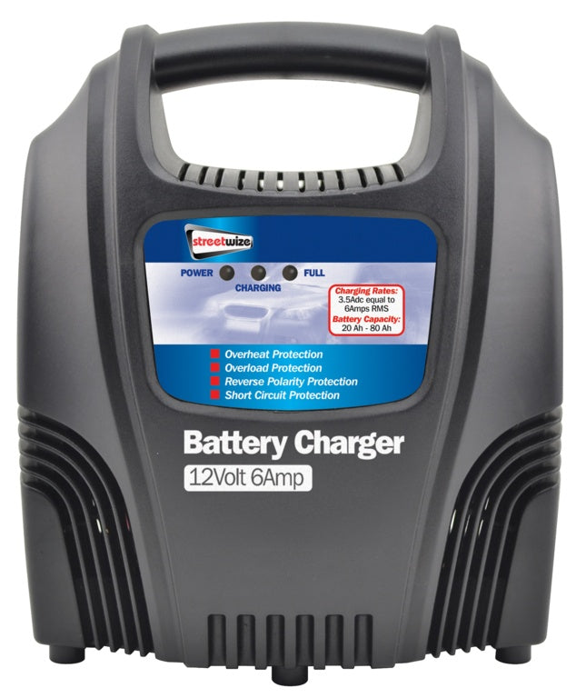 Streetwize Compact Battery Charger 6amp 12v