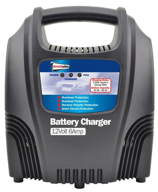 Streetwize Compact Battery Charger 6amp 12v