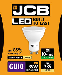 JCB LED GU10 3w 235lm 3000k Warm White