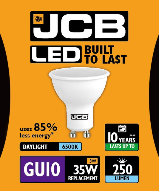 JCB LED GU10 3w 235lm 3000k Warm White
