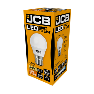 JCB LED Golf 470lm Opal 6w BC Cap B22 3000k